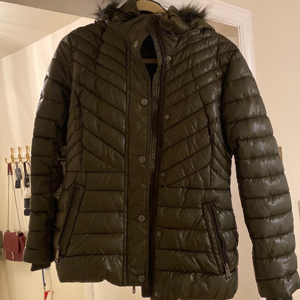 Kenneth Cole forest green puffer jacket